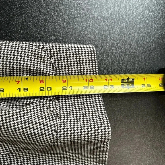 Women’s Size 8 Blazer Black White Houndstooth Career Preppy Bow Pockets Coquette - Picture 10 of 15